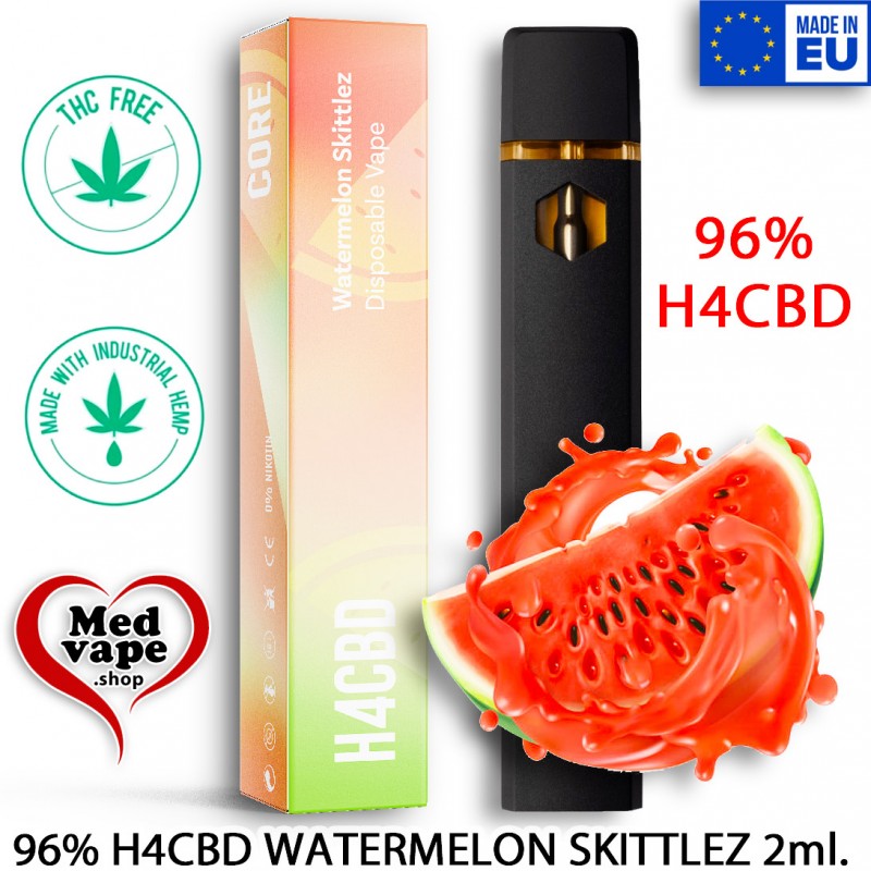 H4CBD (96%) WATERMELON SKITTLEZ 2ml. CORE JOY JUICE HERO MEDVAPE